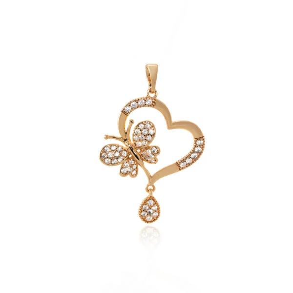 "Golden Love Butterfly" kaulakoru riipus