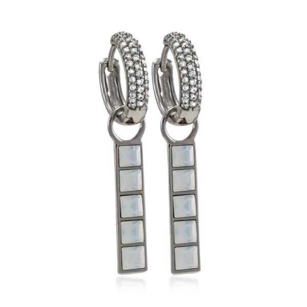 "White Opal" Pisa Silver mix & match