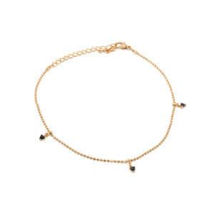Black heart beads jalakett