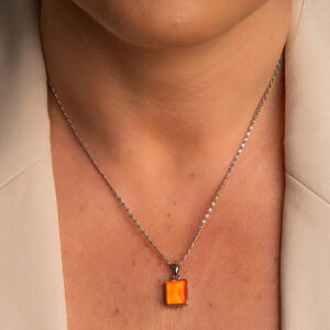 Neon Orange Candy Silver kaelakee