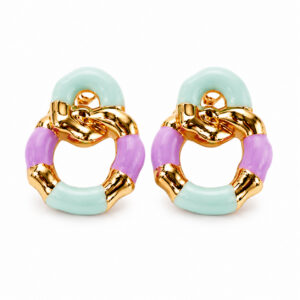 Golden Pastel Knot Studs