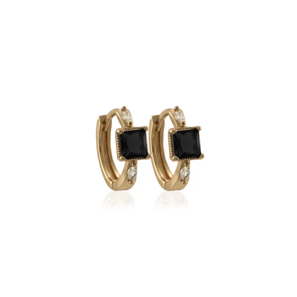 Black Crystal Square Mini (B) Regular Gold