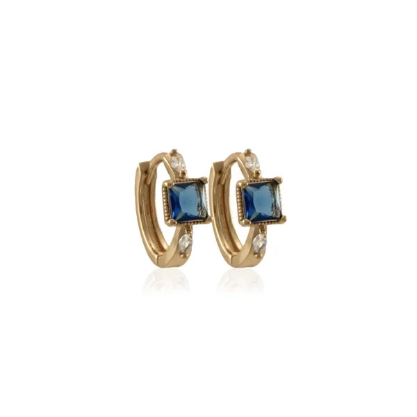 Blue Crystal Square Mini (B) Regular Gold